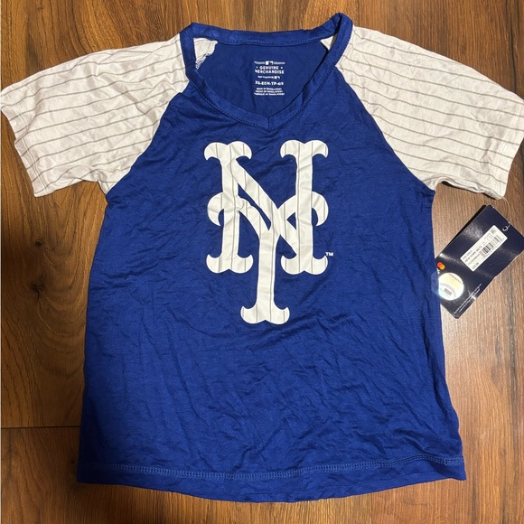 Genuine Merchandise Other - Genuine Merchandise Girls’ New York Mets Baseball Short Sleeve Shirt - Blue XS